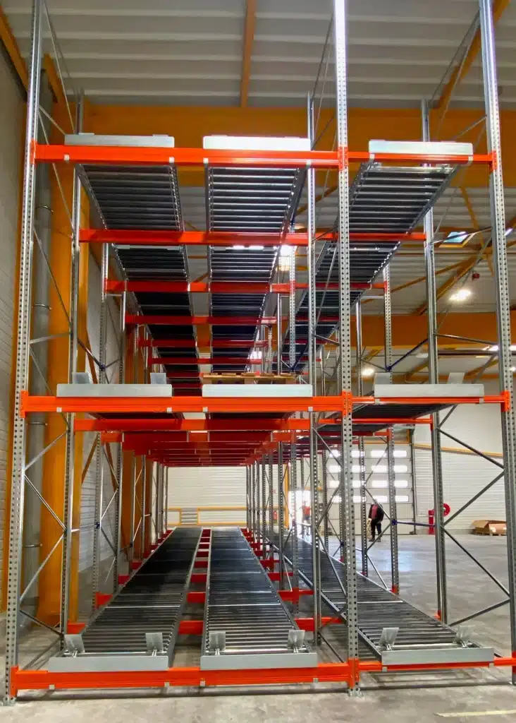 System FIFO pour rack de stockage - Sud Rayonnages